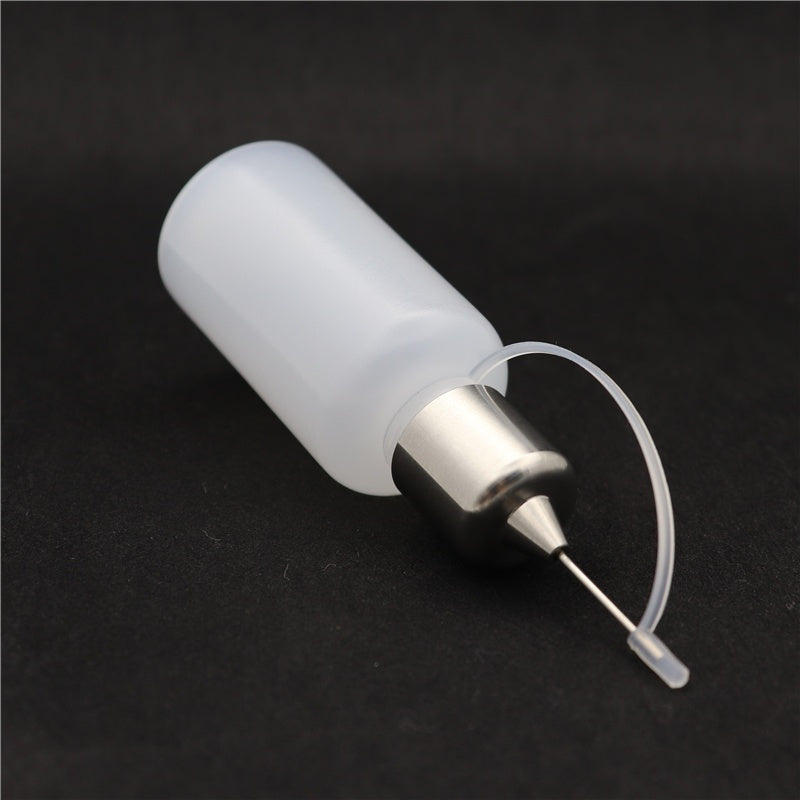 Straw Joint Empty 30ml 60ml Capacity PE E-liquid Bottle Squeezable with Needle Cap White 1Pcs