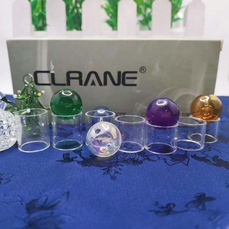 Clrane OD19mm Straight Clear Tube Tubular Glass Stand Decorative Display Base