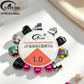 Colorful Stainless Steel Bead Separator DIY Handmade Beading Accessories, Crystal Elastic Thread for Homemade Bracelets and Necklaces Kit