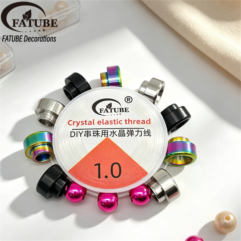 Colorful Stainless Steel Bead Separator DIY Handmade Beading Accessories, Crystal Elastic Thread for Homemade Bracelets and Necklaces Kit