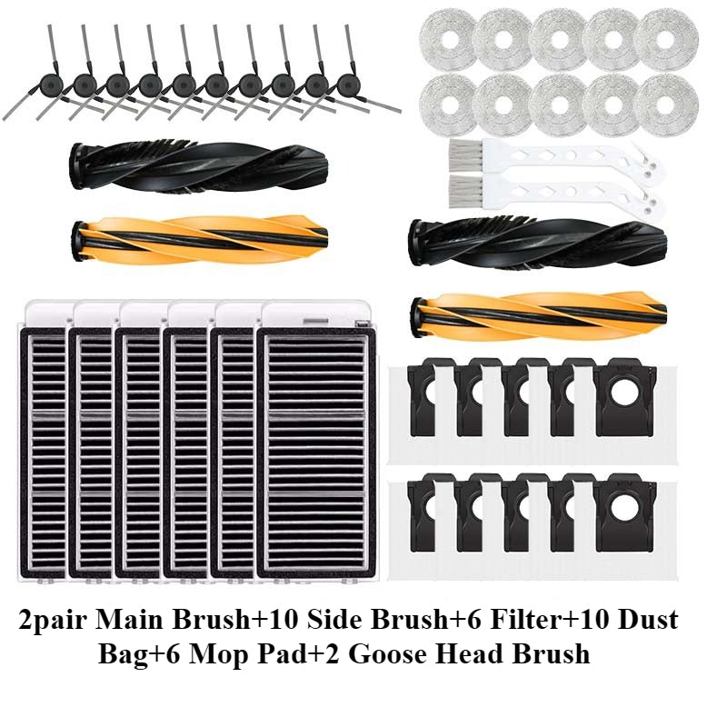 Compatible with Dreame Robot Vacuum Accessories: Main & Side Brushes for X50 Pro / X50 Master / L50 Pro Ultra Consumables