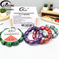 FATUBE Oil Painting Swirl Olive Shaped Resin Loose Beads DIY Bracelet Jewelry Making Kit With Elastic Cord.