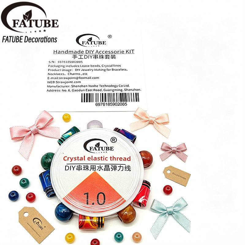 FATUBE 1.0mm Crystal Elastic Thread, DIY Beading Supplies for Handmade Bracelets and Necklaces.