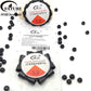 FATUBE Black POM Large Hole Bucket Beads DIY Bracelet Components Matte Black Resin Loose Beads with 1.0 Crystal Elastic String Craft Kit