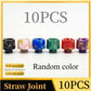 10PCS 510 Resin Random Color Straw Joint