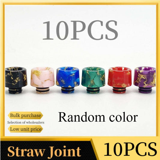 10PCS 510 Resin Random Color Straw Joint