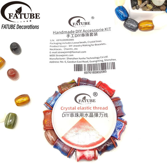Complete kit with loose beads + crystal elastic cord, no finished bracelet, freely design your own jewelry.