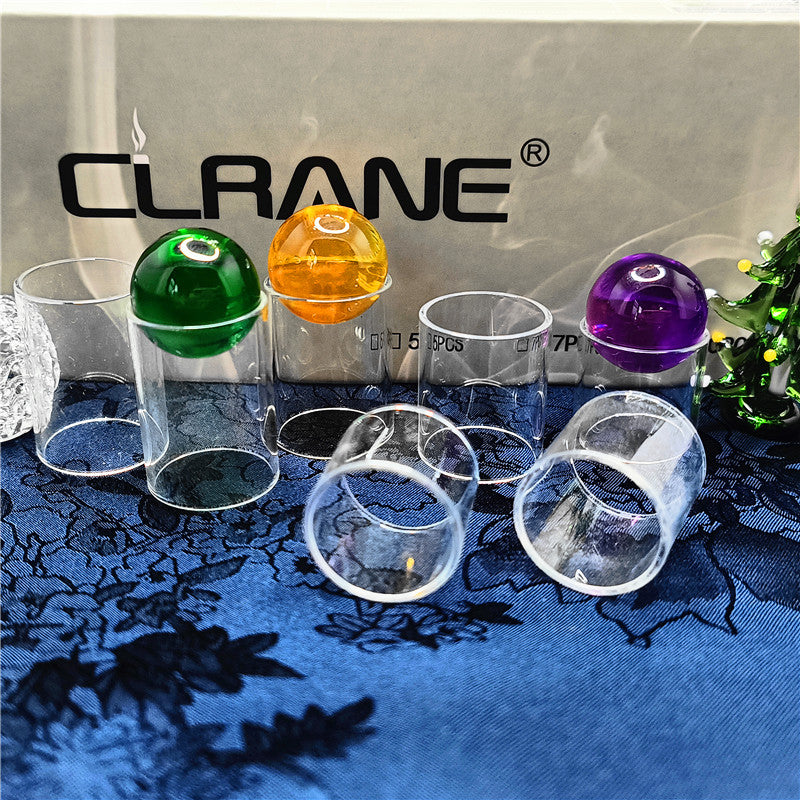 Clrane OD21mm Straight Clear Tube Tubular Glass Stand Decorative Display Base