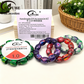 FATUBE Oil Painting Swirl Olive Shaped Resin Loose Beads DIY Bracelet Jewelry Making Kit With Elastic Cord.