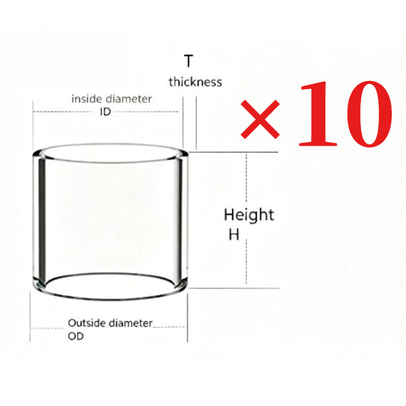 Straw Joint OD13 OD14 OD15 OD16 OD17.5 Thick‑Wall Borosilicate Glass Straight Hollow Drinking Straw Decor Accessories