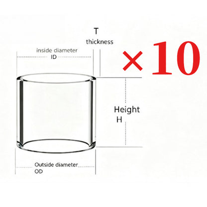 Straw Joint OD13 OD14 OD15 OD16 OD17.5 Thick‑Wall Borosilicate Glass Straight Hollow Drinking Straw Decor Accessories