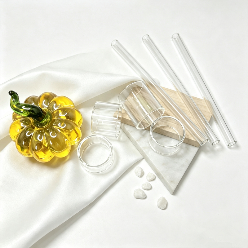Straw Joint Thick Wall Borosilicate Glass Straw Joint OD25 OD25.5 Straight Hollow Drinking Glass Tube DIY Replacement Accessory.