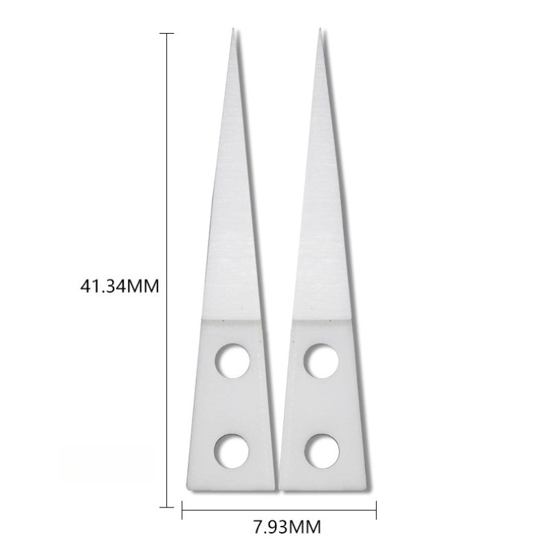 Ceramic Tweezers Tips Kit Stainless Steel Handle Anti-Static High Precision Replacement Tweezers Parts Set Tweezers Repair Tools