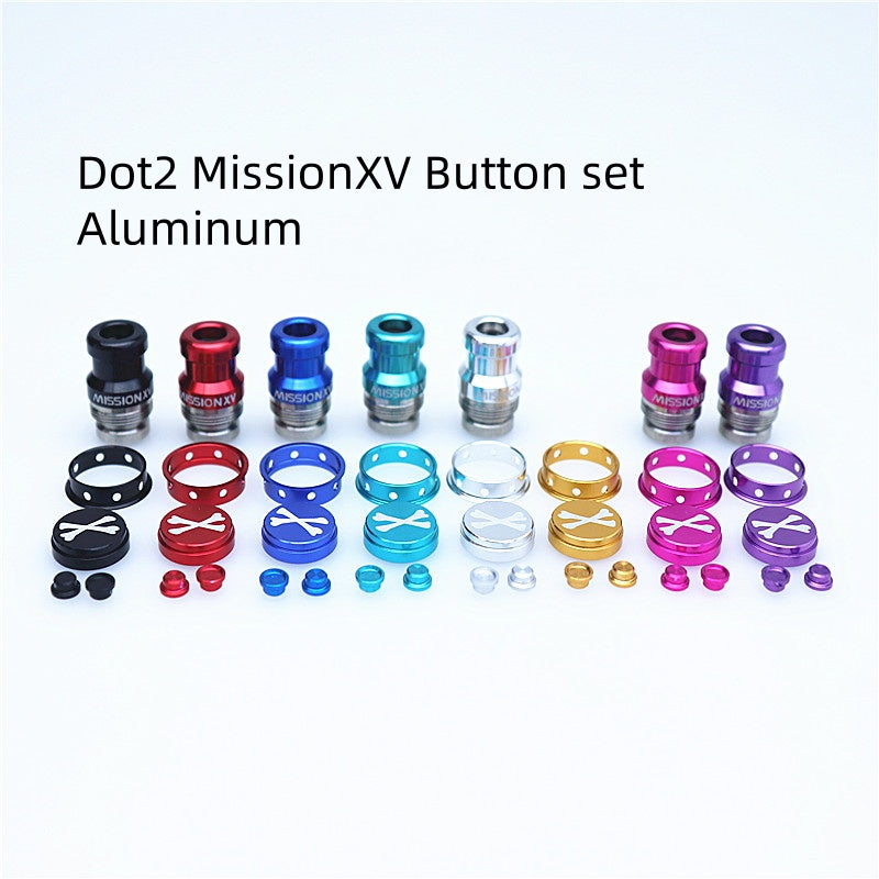 DOT2 Mission XV Aluminum Multicolor/ With Button set XBONE Colorful Mission XV Aluminum DRIP TIP Straw Joint color 8