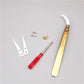 High-Temperature Resistant Smooth Stainless Steel Ceramic Tweezers - Household Pointed & Bent Tip Tool Set