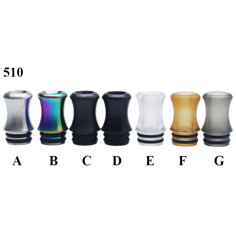 1PC 510 Drip Tip Stainless Steel Plastic Nautilus Straw Joint