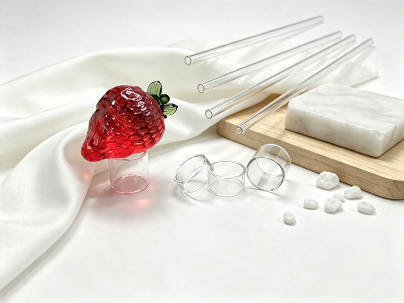 Straw Joint Thick Wall Borosilicate Glass Straw Joint OD25 OD25.5 Straight Hollow Drinking Glass Tube DIY Replacement Accessory.