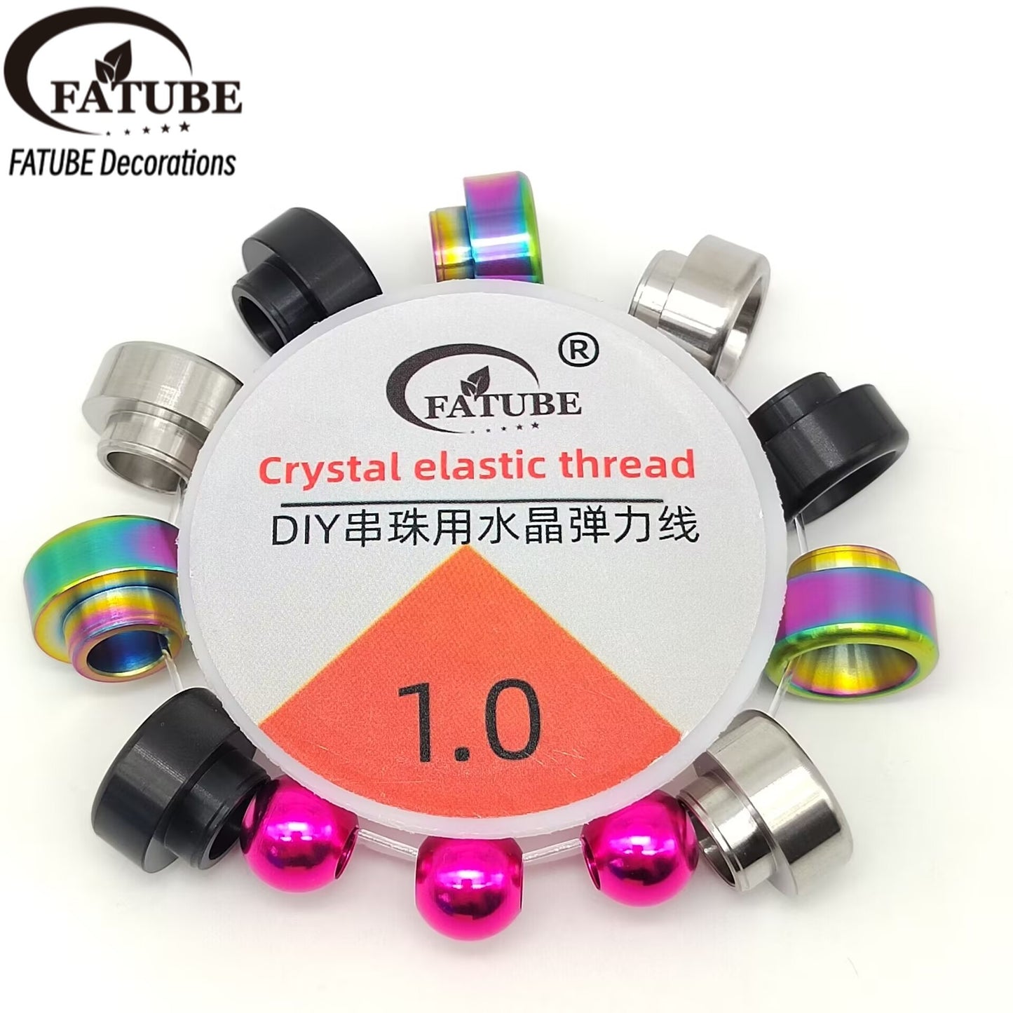Colorful Stainless Steel Bead Separator DIY Handmade Beading Accessories, Crystal Elastic Thread for Homemade Bracelets and Necklaces Kit