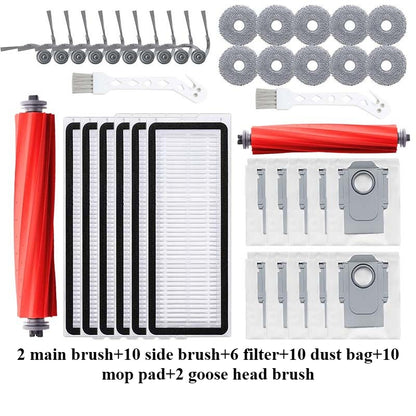 Replacement Parts for Roborock QV35A / QV35S / Qrevo L Robot Vacuum Cleaner, Main Roller Brush, Filter, Mop Cloth