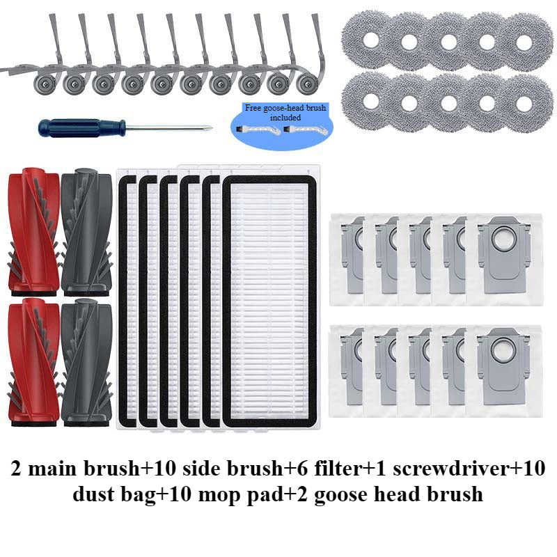Compatible for Roborock P20 Pro / G20s Ultra Vacuum Cleaner Accessories Side Brush Roller Brush HEPA Filter Mop Cloth