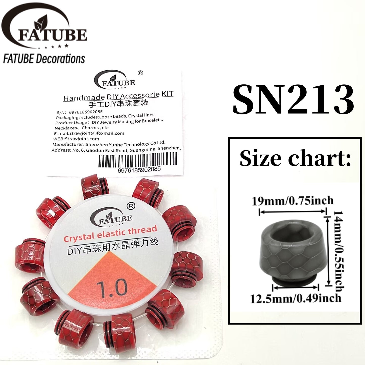 Mixed Color Crack Texture Resin Spacer Beads Set Handmade Jewelry Bracelet Accessories Material.