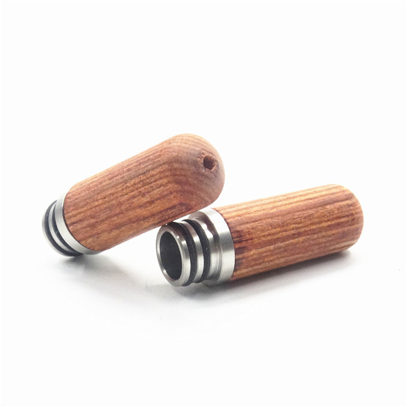 1PCS 510 Stainless Steel + Wood Straw Joint