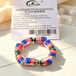 1.0mm Crystal Elastic Thread Beading Kit, Printed Ceramic Tube Beads and Stainless Steel Spacers, DIY Handmade Bracelet Necklace Jewelry Making Supplies
