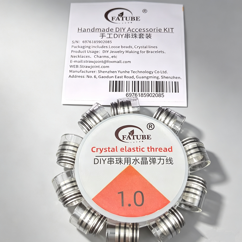 Glass Bead DIY Bracelet Making Kit, 1.0mm Crystal Elastic Thread, Clear Glass Spacer Beads for Handmade Jewelry Necklace Craft Supplies.