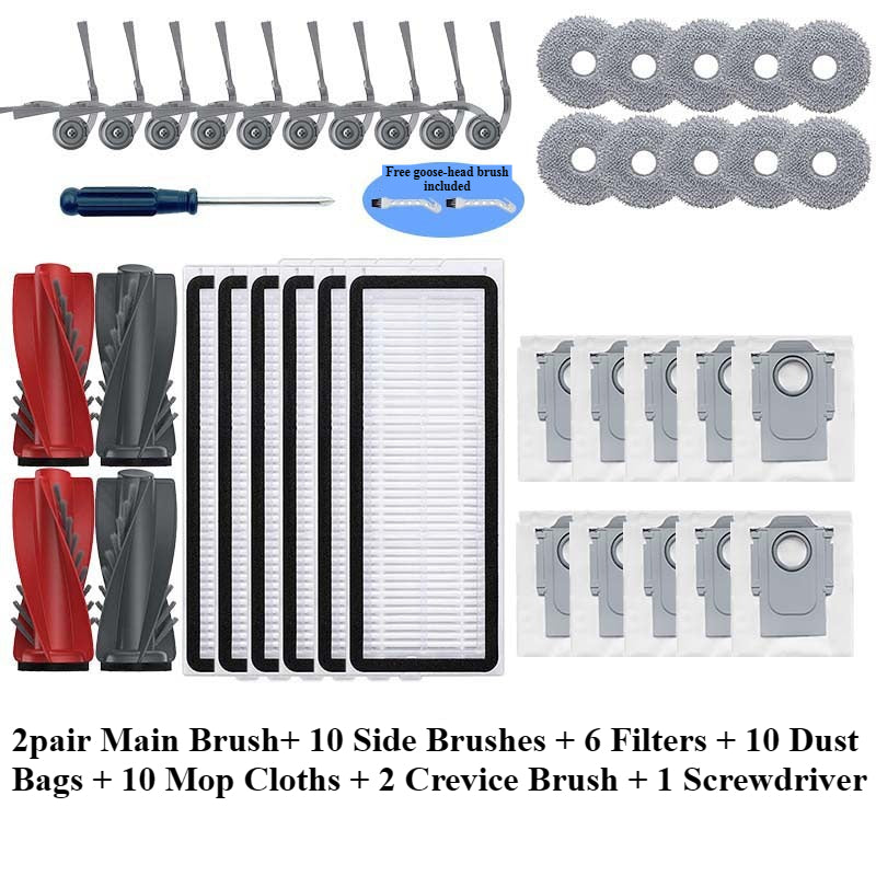 Compatible for Roborock P20 / P20 Pro Accessories Mop Cloth Dust Bag Side Brush Roller Brush Filter Consumables