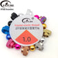 Colorful embossed aluminum beads + highly transparent crystal elastic thread. DIY handmade bracelet accessory kit.