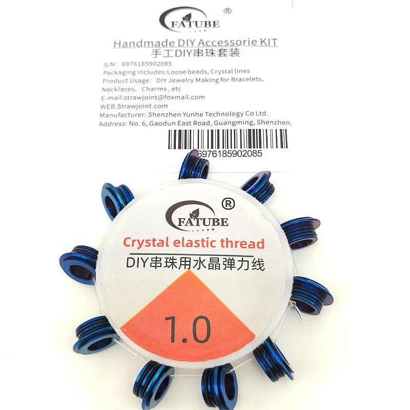 FATUBE 1.0 Crystal Elastic Thread DIY Bead Set - Multi-color Metal Beads Handmade Bracelet High-Tensile and Wear-resistant Bead Accessories