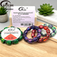 FATUBE Oil Painting Swirl Olive Shaped Resin Loose Beads DIY Bracelet Jewelry Making Kit With Elastic Cord.
