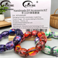 FATUBE Oil Painting Swirl Olive Shaped Resin Loose Beads DIY Bracelet Jewelry Making Kit With Elastic Cord.