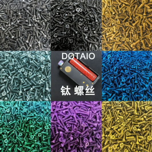 5pcs/box Titanium Screws Multi-color Titanium Screws for Dotmod Dotaio V2 & V1 Repair Accessory
