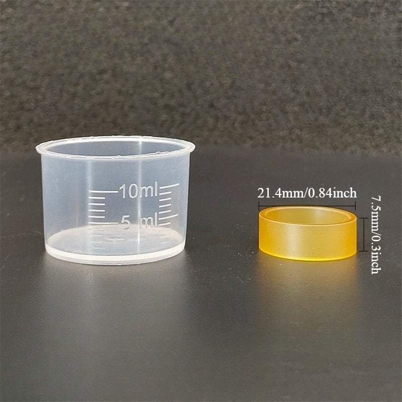High-Temp Plastic Knurling Glossy Straight Tube Measuring Cups for Precise measurement of small-dose liquids