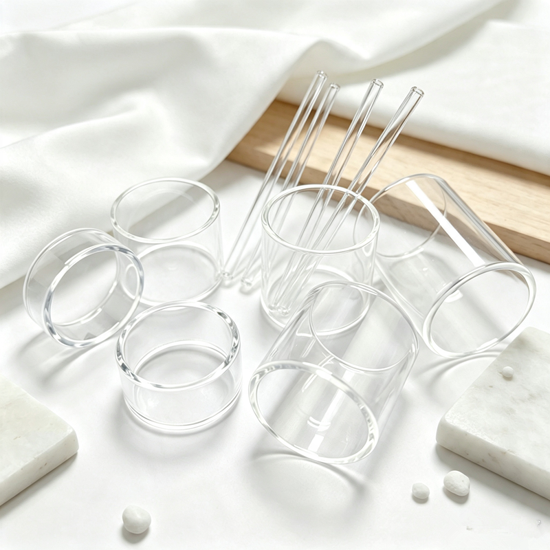 Thick‑Wall Borosilicate Glass Drinking Straw OD22 Straight Hollow Reusable Decor Accessories.