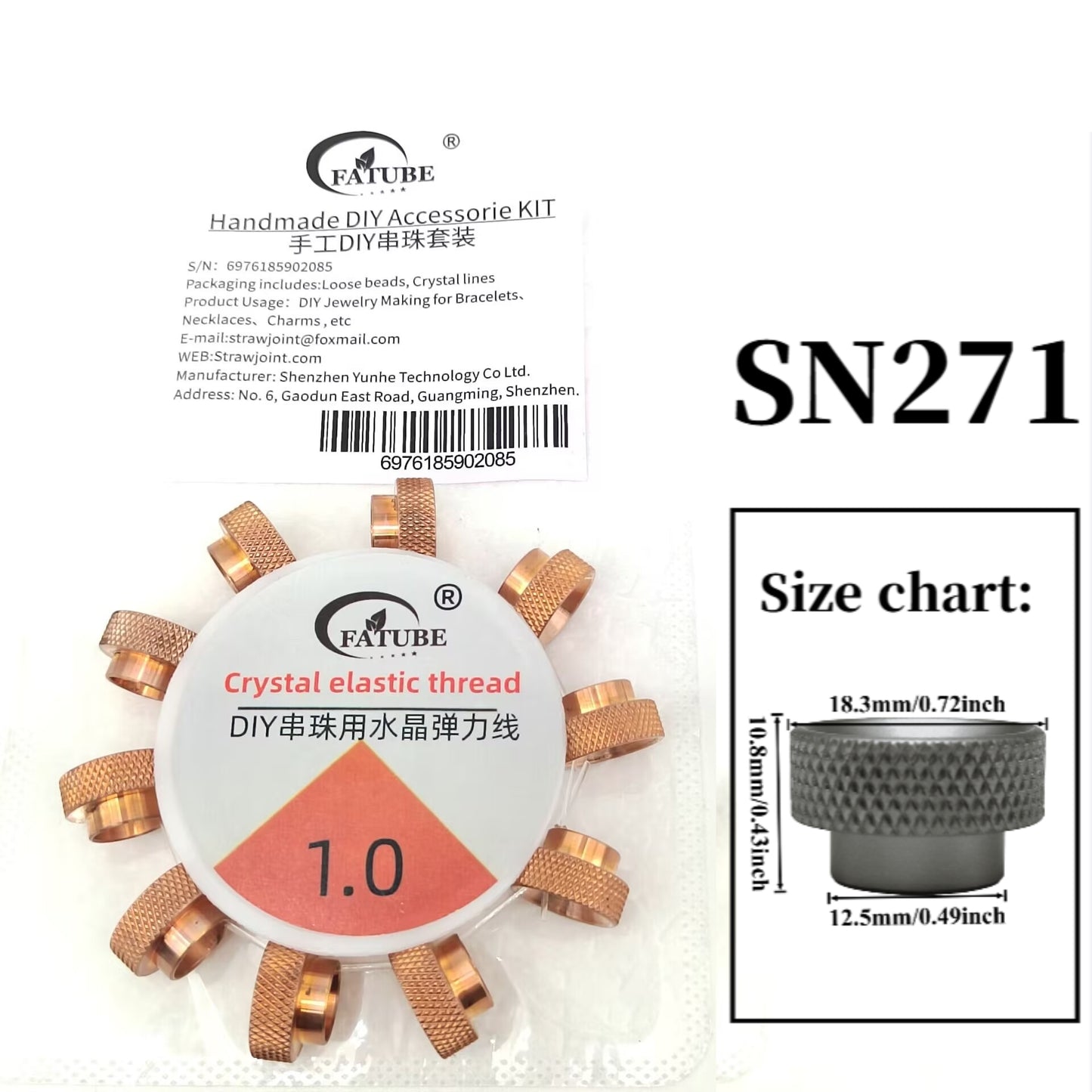 DIY handmade beaded accessories - Red copper / Brass / Stainless steel metal spacer beads for bracelets and necklaces, loose beads