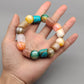 Mixed Color Imitate Jade Loose Beads Set Crystal Elastic Thread DIY Jewelry Making Accessories Material.