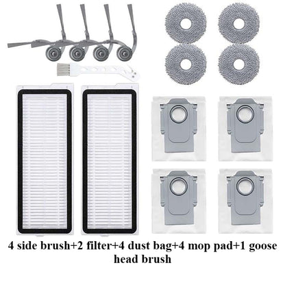 Replacement Parts for Roborock QV35A / QV35S / Qrevo L Robot Vacuum Cleaner, Main Roller Brush, Filter, Mop Cloth