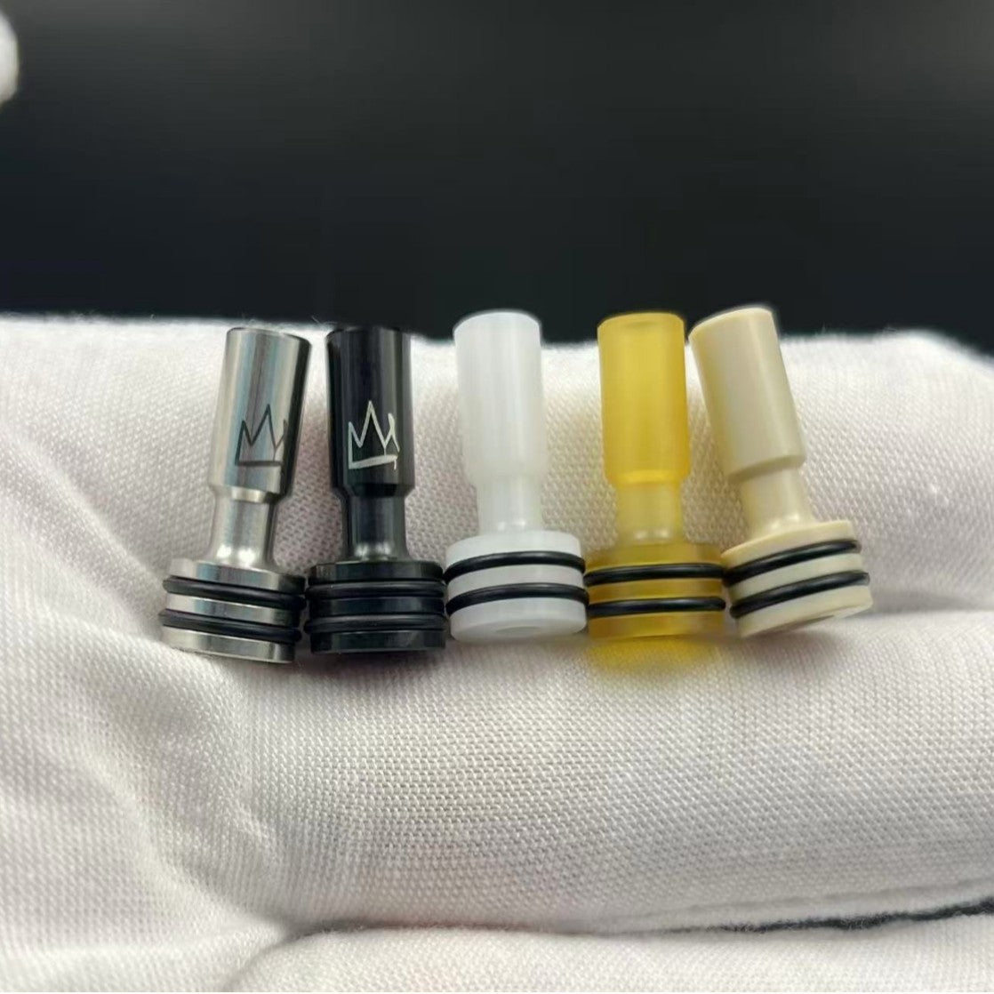 DDSX New MNCH Ultra TF Crown-Style Slim Long 510 Stainless Steel POM PEI PEEK Drip Tip
