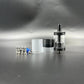 DDSX Netsu RTA Atomizer OD22mm 316 Stainless Steel Black with 1.0/1.2/1.5/1.8/2.0mm Airflow Control Screws