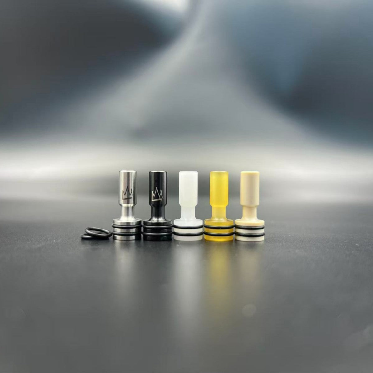 DDSX New MNCH Ultra TF Crown-Style Slim Long 510 Stainless Steel POM PEI PEEK Drip Tip