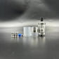 DDSX Netsu RTA Atomizer OD22mm 316 Stainless Steel Black with 1.0/1.2/1.5/1.8/2.0mm Airflow Control Screws