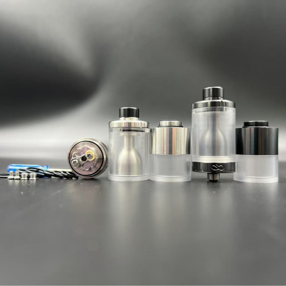 DDSX New Dual-Tank PCTG Version Cloud Atomizer with Screw Collar and Screwdriver Set