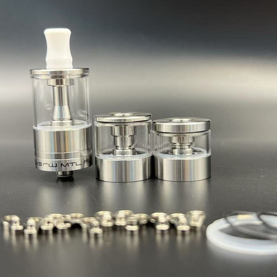DDSX Dvarw MTL FL 22 Stainless Steel RTA with 11 Pieces of AFC Inserts