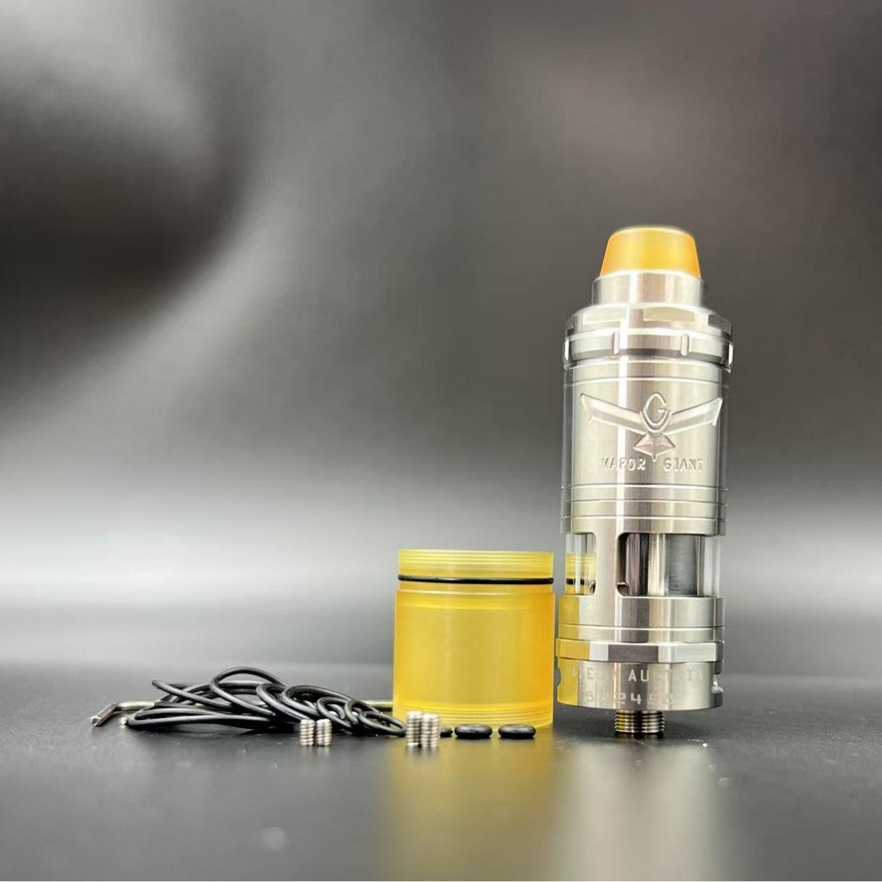 DDSX VG V6S Durable Stainless Steel RTA Atomizer, 24mm Diameter Rebuildable Tank