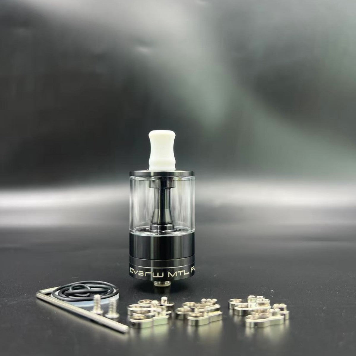 DDSX Dvarw MTL FL 24mm Stainless Steel Coil Head Atomizer with 11 Air Intake Parts Black White Style
