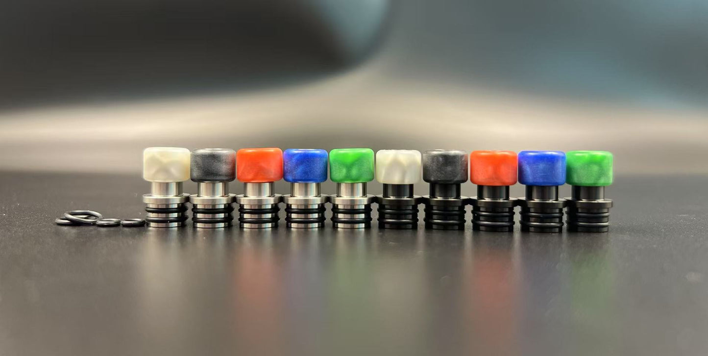 DDSX New 510 Series Drip Tip Dragon Scale Design Stainless Steel Resin Mouthpiece