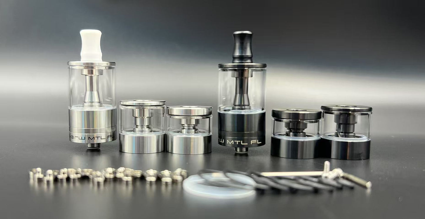 DDSX Dvarw MTL FL 22 Stainless Steel RTA with 11 Pieces of AFC Inserts