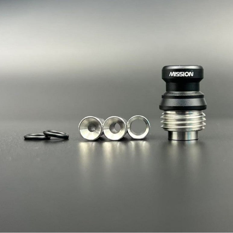 DDSX Mission Quick-Release Drip Tip Sandblasted Aluminum with 3 Airflow Parts